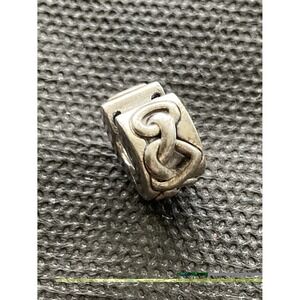 Pandora Knotted Hearts Clip charm ALE 925 Sterling Silver